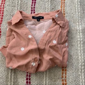 William B polka dot shirt with knot tie